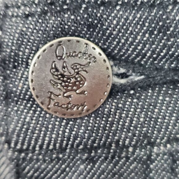 Quacker Factory 2X Jeans Denim Pearly Rhinestone Embellished Stretch Sparkle - Picture 7 of 10